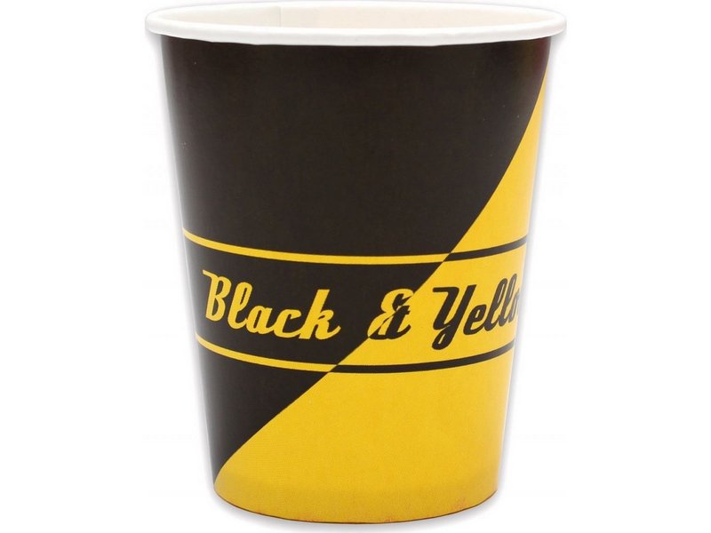 Стаканы бумажные Black&Yellow (250 мл, 6 шт), ПФ 2 СП-9693