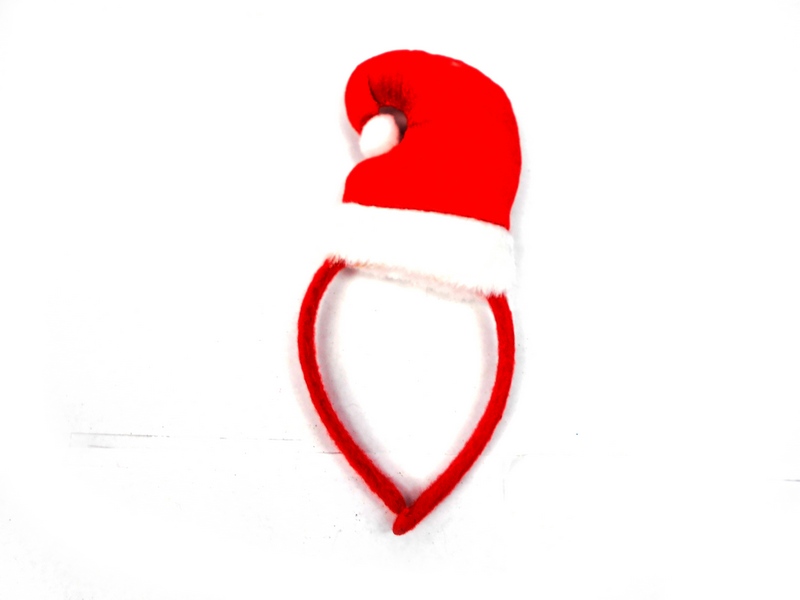 Ободок карнавальный Колпак Санты 15х12 см ШН-8453