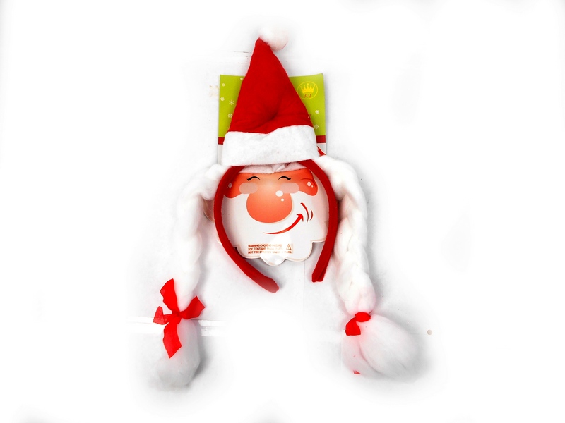 Ободок карнавальный Колпак с косами 15х40 см ШН-8455