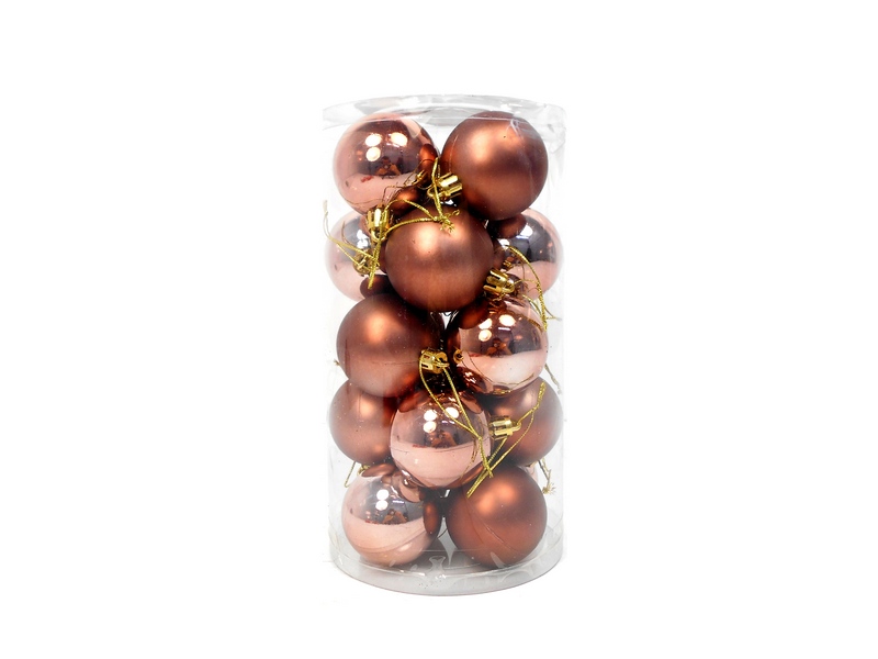 Набор ёлочных шаров Новогодние краски 20 шт 5 см (кофейный) НУ-0399