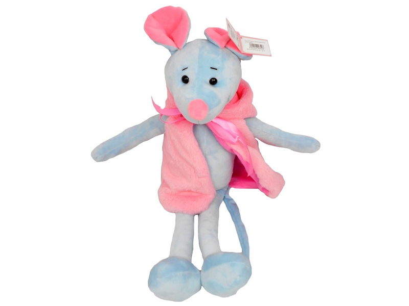 Мышка Рози в шубке розовой 50см 201910/28/50