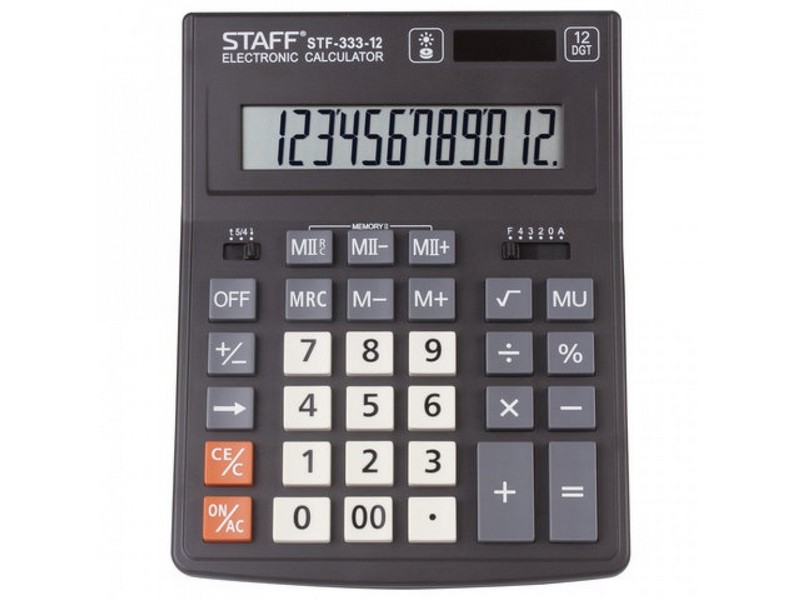 Калькулятор настольный 12-разрядный "STAFF PLUS" 20*15,4 см