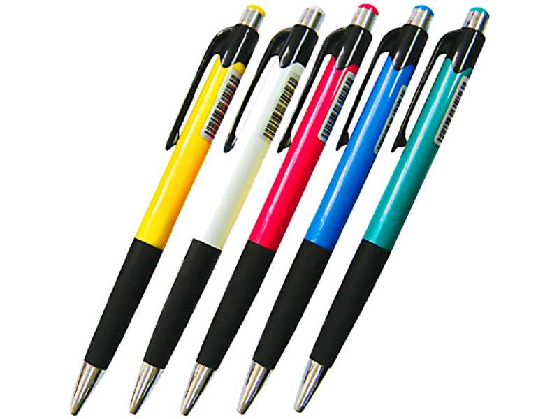 Ручка шариковая "AIHAO" автомат. цветной корпус 0,7 мм СИНЯЯ (12шт/уп)
