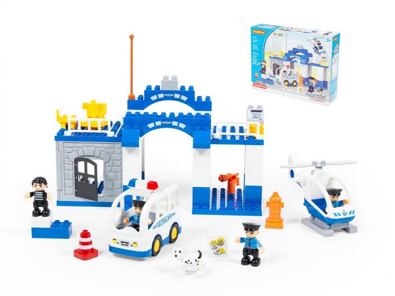 Купить оптом Конструктор "Макси" - "Полицейский участок" 70 эл. в коробке в Луганске