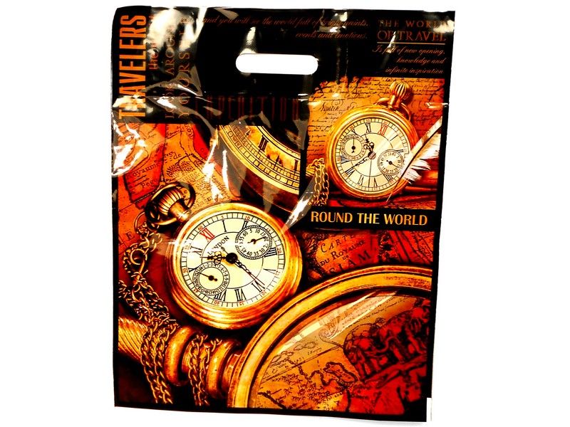 Пакет полиэтиленовый вырубной "ВОКРУГ СВЕТА" 38*47см