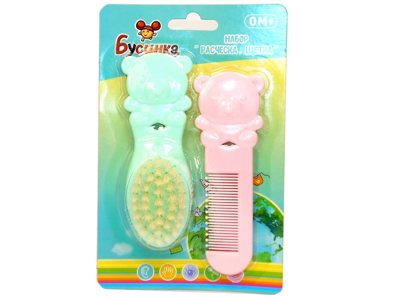 Купить оптом Набор расческа, щетка "Мишки" 1804 в Луганске