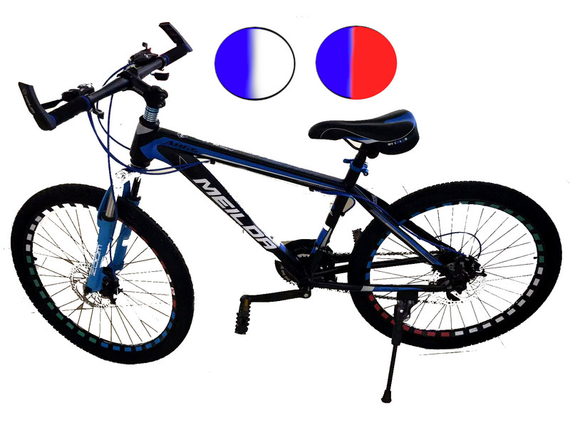 Велосипед 24 (21 скорость, черно-красный, сине-белый) 8015-24