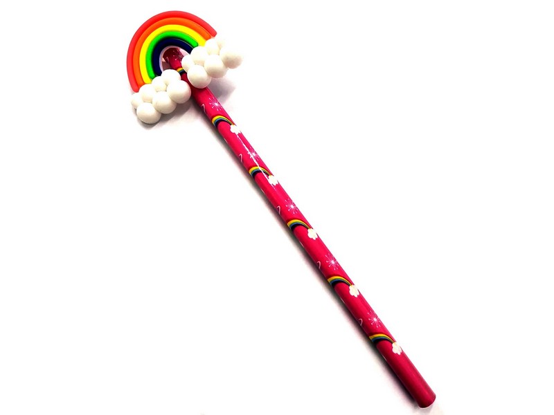 Купить оптом Карандаш ч/г незаточ. с фигуркой "РАДУГА" КЧ-6121 в Луганске