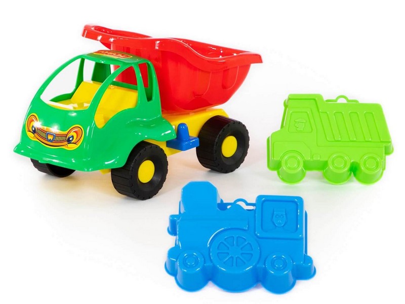 Набор №50: "Муравей", автомобиль-самосвал+формочки (самосвал+паровоз)