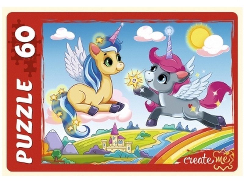 ПАЗЛЫ 60 элементов ЕДИНОРОГИ
