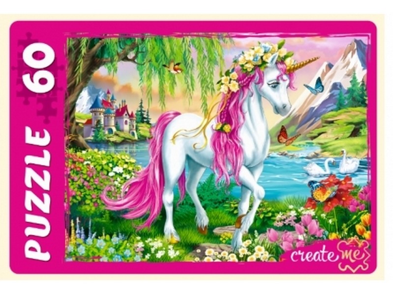 ПАЗЛЫ 60 элементов. МИЛЫЙ ЕДИНОРОГ №4