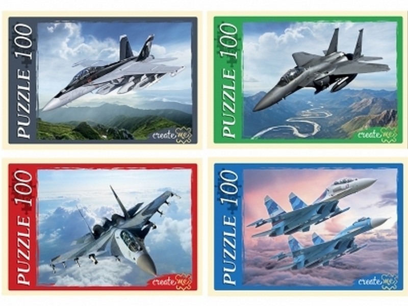 ПАЗЛЫ 100 элементов. ВОЕННЫЕ САМОЛЁТЫ кратно 16