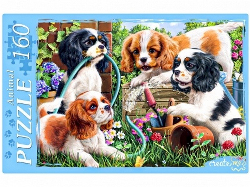 ПАЗЛЫ 160 элементов. РЕЗВЫЕ ЩЕНКИ В САДУ