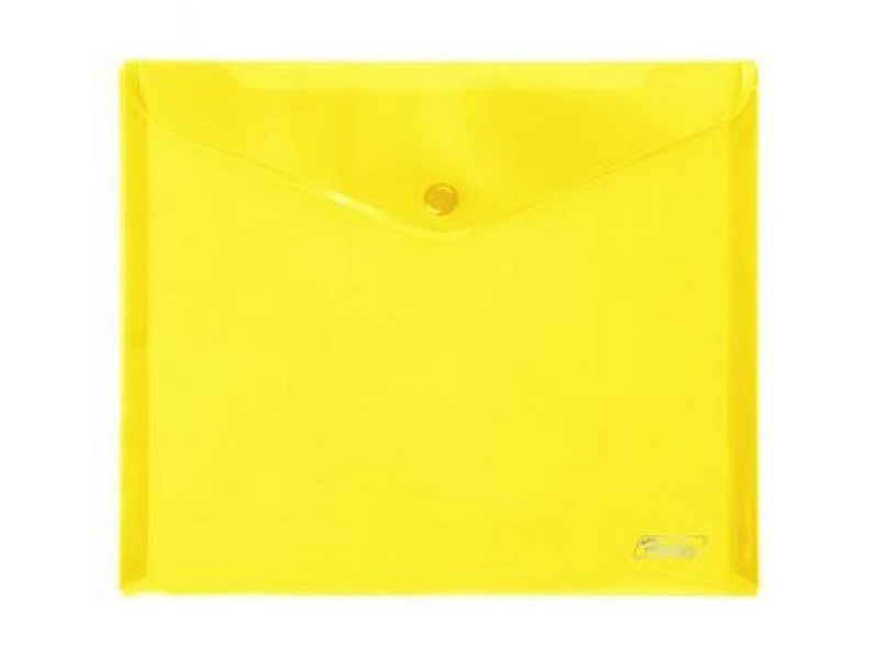 Купить оптом Папка-конверт А5 "Hatber" на кнопке 180мкм ЖЕЛТАЯ в Луганске