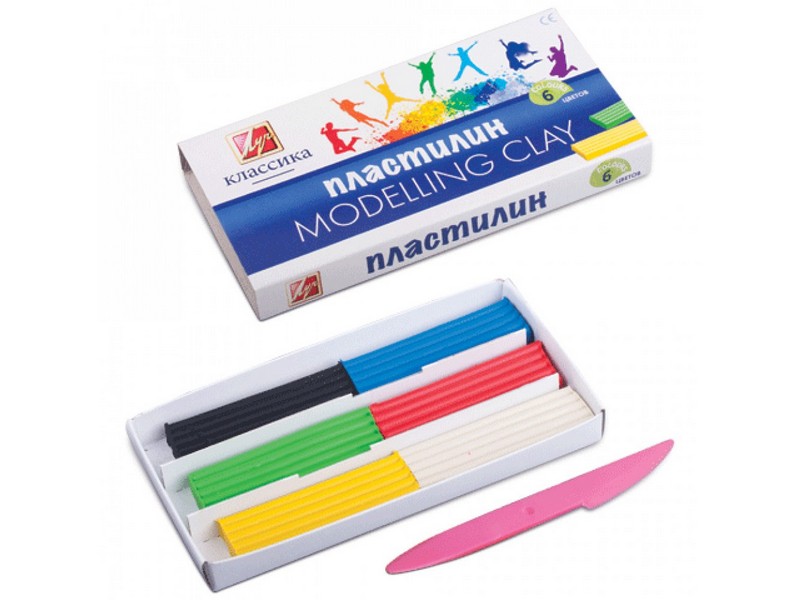 Купить оптом Пластилин ЛУЧ "КЛАССИКА" 6 цветов в Луганске