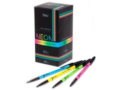 35032 [7CB_50072]Ручка шариковая "HATBER" "NEON" цветной корпус 0,7 мм СИНЯЯ
