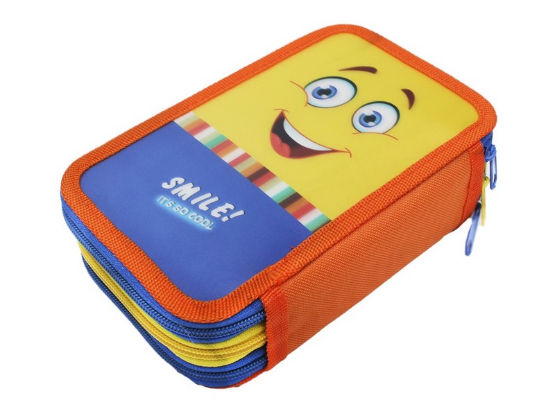 Пенал 3-секц. большой РАДОСТНАЯ УЛЫБКА 190х115, 3D печать (ПН-1986)