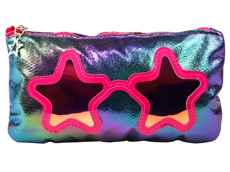 Пенал-косметичка ОЧКИ-ЗВЕЗДОЧКИ-1 аппликация, прозрачный ПВХ (ПН-6795)