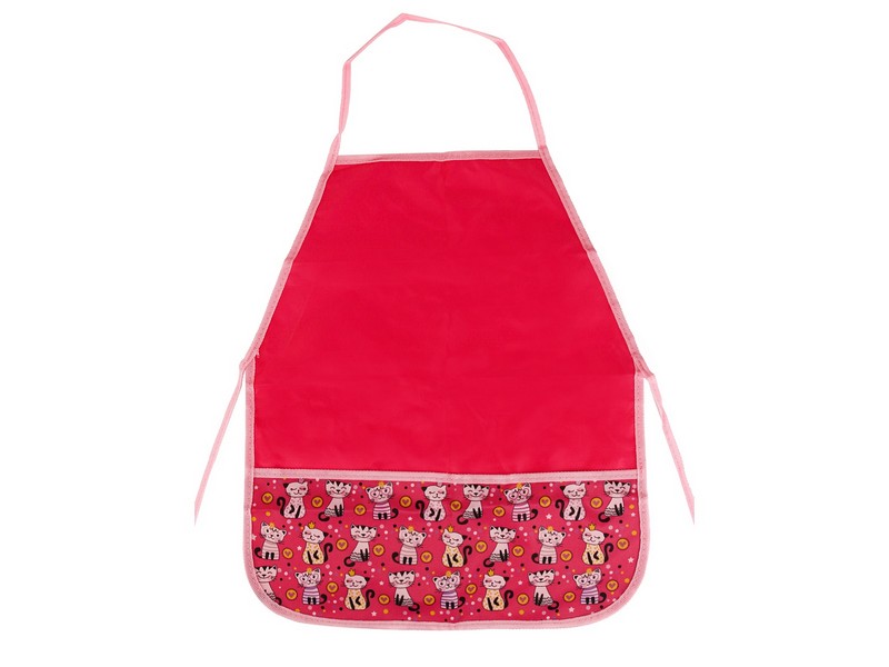 Фартук с 1 карманом КОТЫ И СЕРДЕЧКИ (Ф-6762)