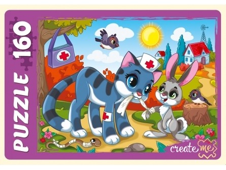 ПАЗЛЫ 160 элементов. КОТЕНОК-ПОМОЩНИК