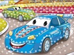 Мозаика из пайеток формат А4. ГОНОЧНЫЕ МАШИНКИ