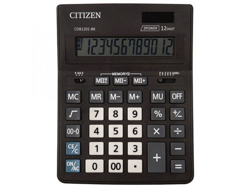 Калькулятор настольный 12-разрядный "CITIZEN BUSINESS LINE" 15,7*20 см