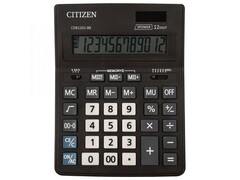 36355 [CDB1201-BK]Калькулятор настольный 12-разрядный "CITIZEN BUSINESS LINE" 15,7*20 см