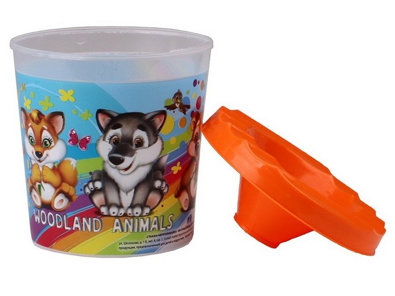 Стакан-непроливайка одинарный ВЕСЕЛЫЕ ДРУЗЬЯ С-4708