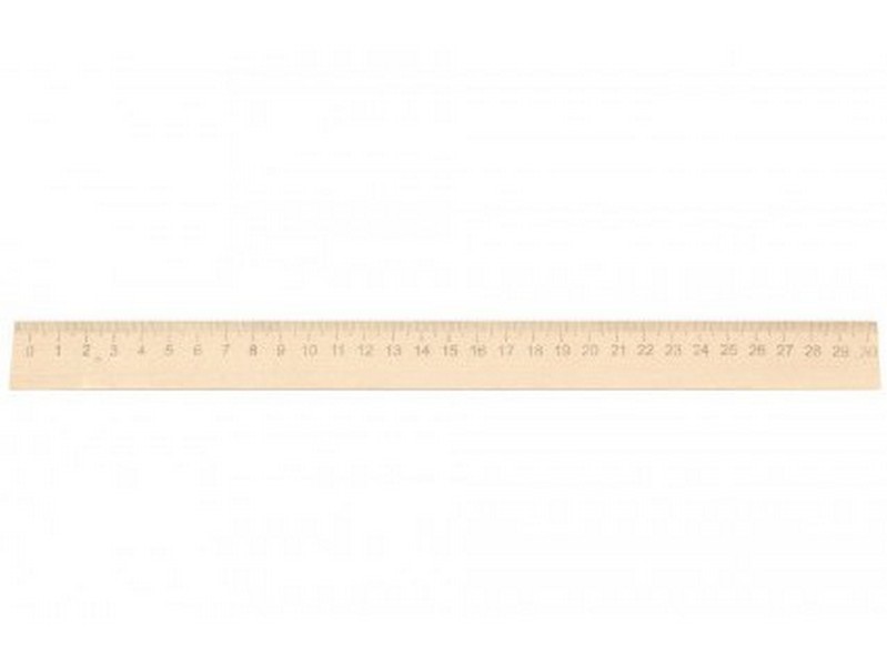 Линейка деревянная 30 см Л-2722