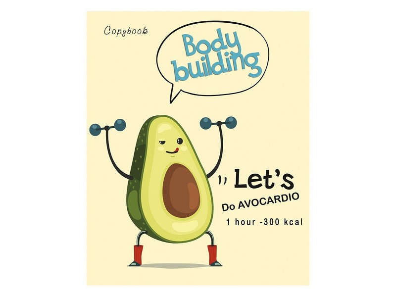 Тетрадь КЛЕТКА 48л. АВОКАДО (цвет. мелов. обл.)