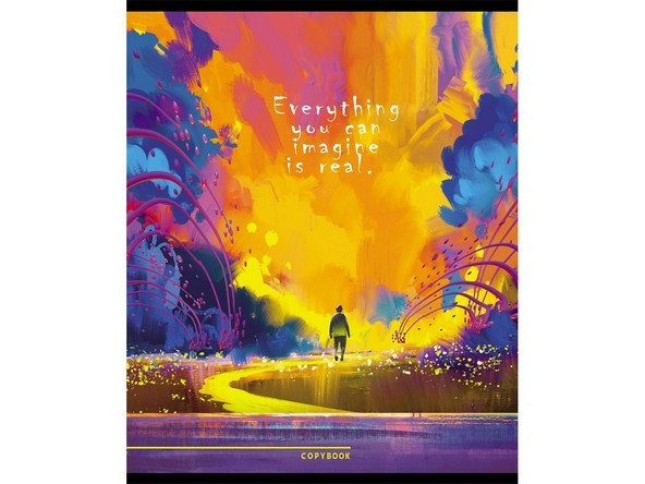 Тетрадь КЛЕТКА 48л. ВООБРАЖЕНИЕ (цвет. мелов. обл.)