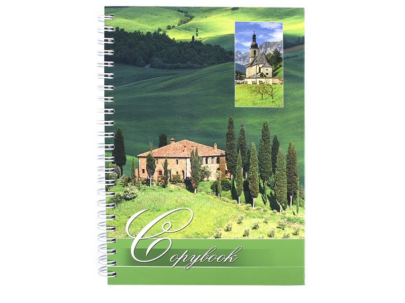 Записная книжка А5 120л. ПАСТОРАЛЬ (гребень, 7БЦ, глянц. лам.) 120-8116