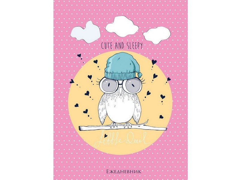 ЕЖЕДНЕВНИК А5 80л. МАЛЕНЬКАЯ СОННАЯ СОВА (7БЦ, глянц. лам., недатиров.) 80-4824