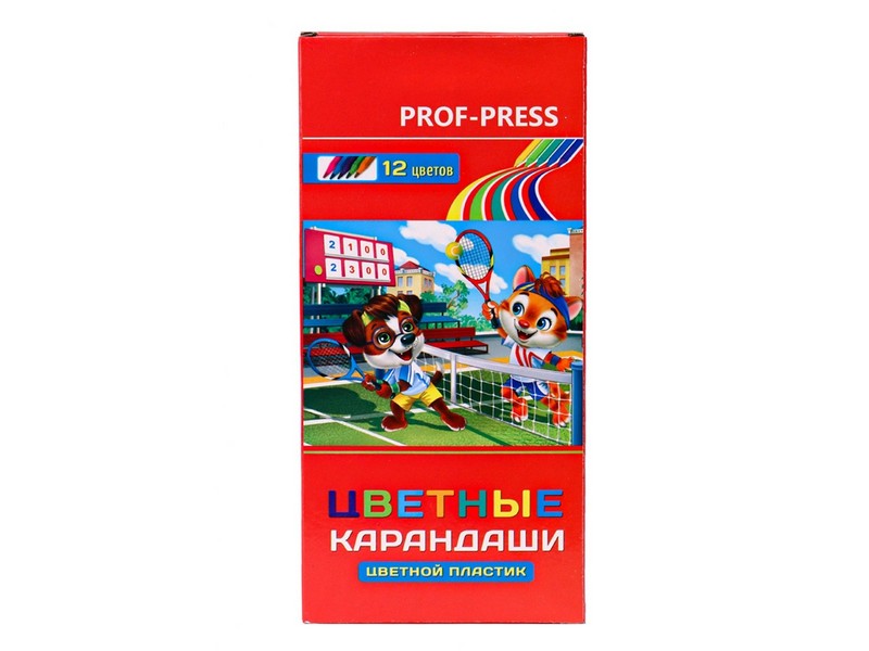 Карандаши цветные 12цв. СПОРТИВНЫЕ ЗАБАВЫ (d=2,65мм) К-7788