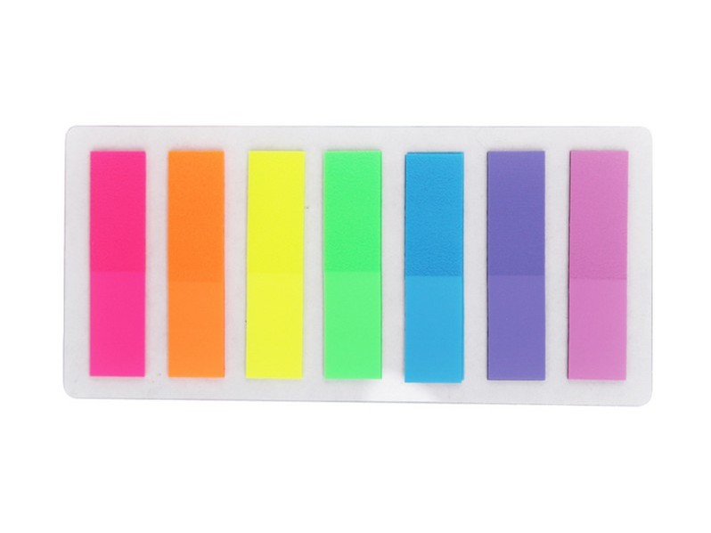 Закладки пластиковые 45х12мм, 7 цветов ЗС-1873
