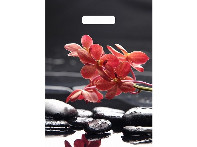 Пакет полиэтиленовый вырубной "ГАРМОНИЯ" (красный цветок) 40х31см
