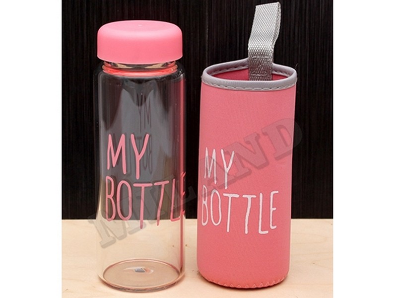 Бутылка пластиковая «MY BOTTLE» для воды 400 мл в чехле УД-2711