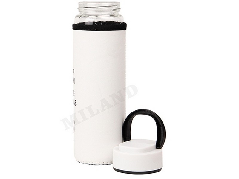 Бутылка стеклянная «ВЕСЕЛАЯ ПАНДА» для воды 500 мл в чехле УД-6425