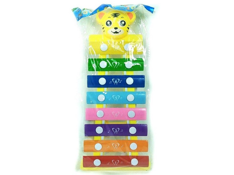 КСИЛОФОН ЦВЕТНОЙ №2 (28 см, 8 тонов, металл) в пак. 1863904