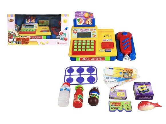Касса "СУПЕРМАРКЕТ 2" (свет, звук, калькулятор) M6880