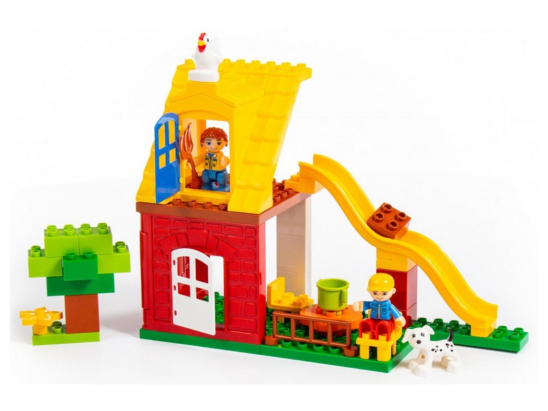 Конструктор "Макси" - "Весёлая ферма" 50 эл. в коробке