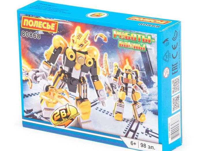 Конструктор "Классик" "Роботы-воины-1.6" 98 эл. в коробке