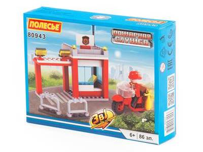 Конструктор "Классик" "Пожарная служба-1.8" 86 эл. в коробке