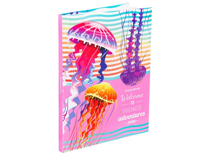 ЕЖЕДНЕВНИК А5 80л. МЕДУЗЫ (7БЦ, глян. лам., недатир.)