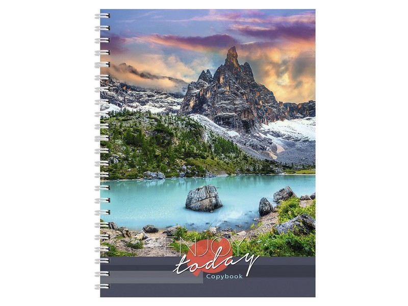 Тетрадь КЛЕТКА 48л. ГОРНЫЙ ПЕЙЗАЖ (гребень, цвет. мелов. обл.) 48-4582