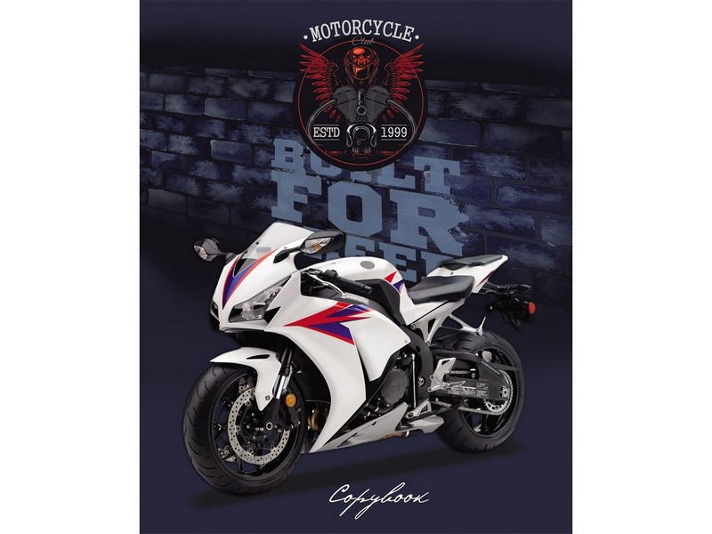 Тетрадь КЛЕТКА 48л. ЯРКИЕ МОТОЦИКЛЫ-2 (цвет. мелов. обл.)