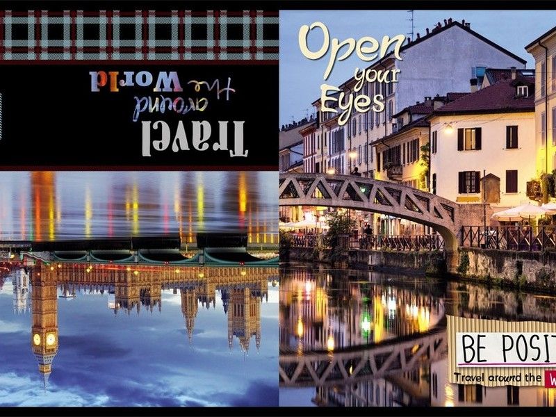 Тетрадь с двойной обложкой КЛЕТКА 48л. ГОРОДСКИЕ ВИДЫ-2 (цвет. мелов. обл.)
