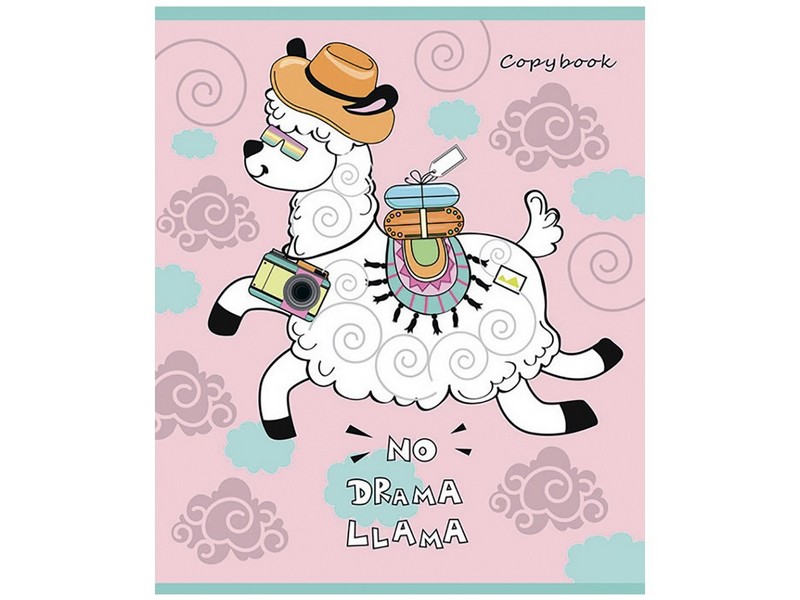 Тетрадь КЛЕТКА 48л. ВЕСЁЛЫЕ ЛАМЫ-1 (твин-лак)