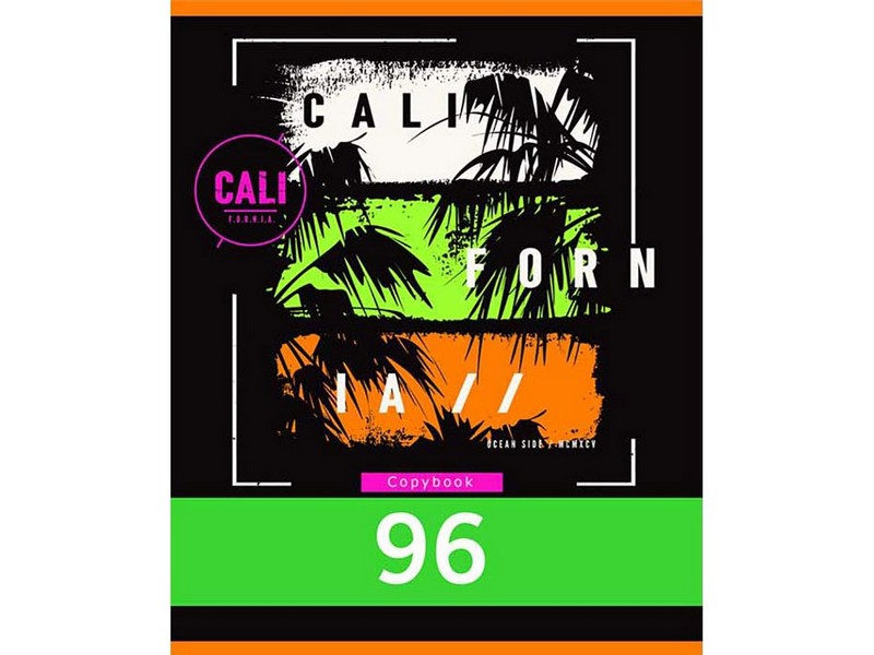 Тетрадь КЛЕТКА 96л. ДЖУНГЛИ НА ЧЕРНОМ (цвет. мелов. обл.)