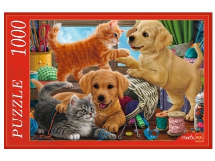 ПАЗЛЫ 1000 элементов. КОТЯТА И ЩЕНКИ